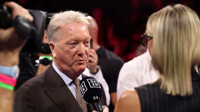 Frank Warren gets interviewed