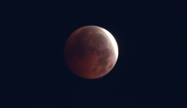 Thanks to Lauren Hodgson-King for sending us this image of the partial lunar eclipse on 28 August 2026 from Leigh-on-Sea, Essex, UK at 05:08 local time, which comes with quite a funny background story! "I wanted to set up my telescope in the garden but the Moon was behind a big tree," says Lauren, "so I ended up shooting this 1.3s exposure with my camera, holding it balanced on the bathroom tap out of the window of our loft room! Equipment: Canon EOS 77D DLSR camera, bathroom tap Exposure: ISO 400, 300mm, f/5.6, 1 1/3s