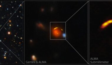 A single neutrino caught beneath the Antarctic ice sent astronomers searching across 11 billion light-years — and led them to a young galaxy nicknamed the Shadow Blaster, its light bent and magnified by another galaxy standing between it and Earth