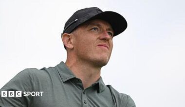 Owen Edwards looks up after playing a shot in Open qualifying last month