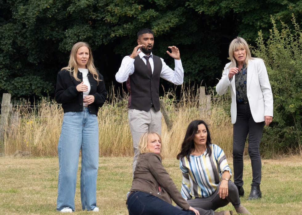 belle dingle, kammy hadiq, kim tate, charity dingle, manpreet sharma, emmerdale