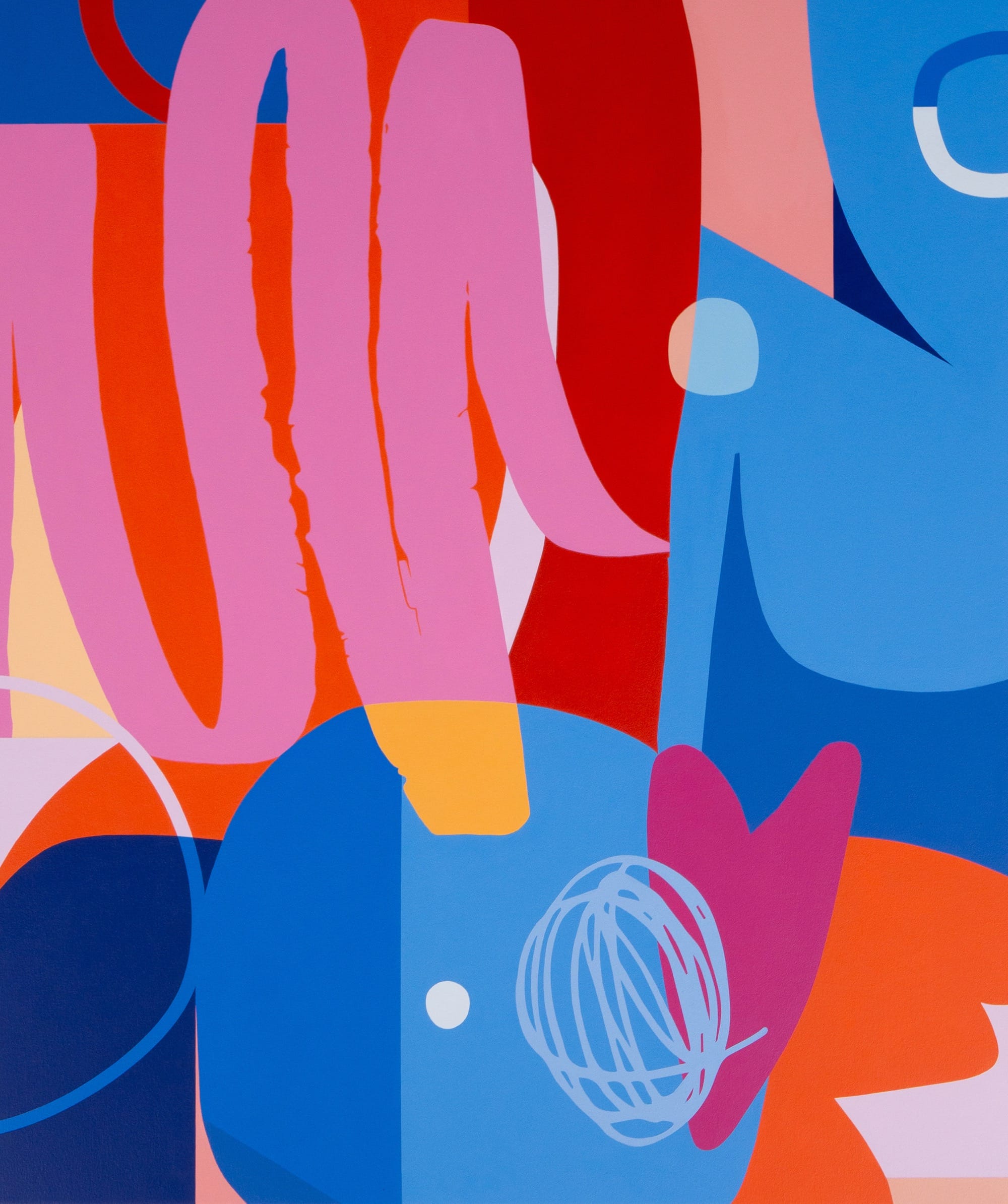an abstract painting in vibrant color