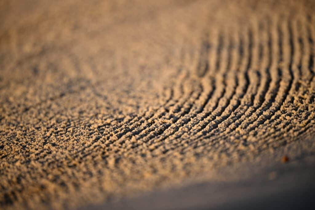 Raked sand in a bunker | Source: Supplied