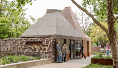 three conical timber roofs crown open community cabin in south london