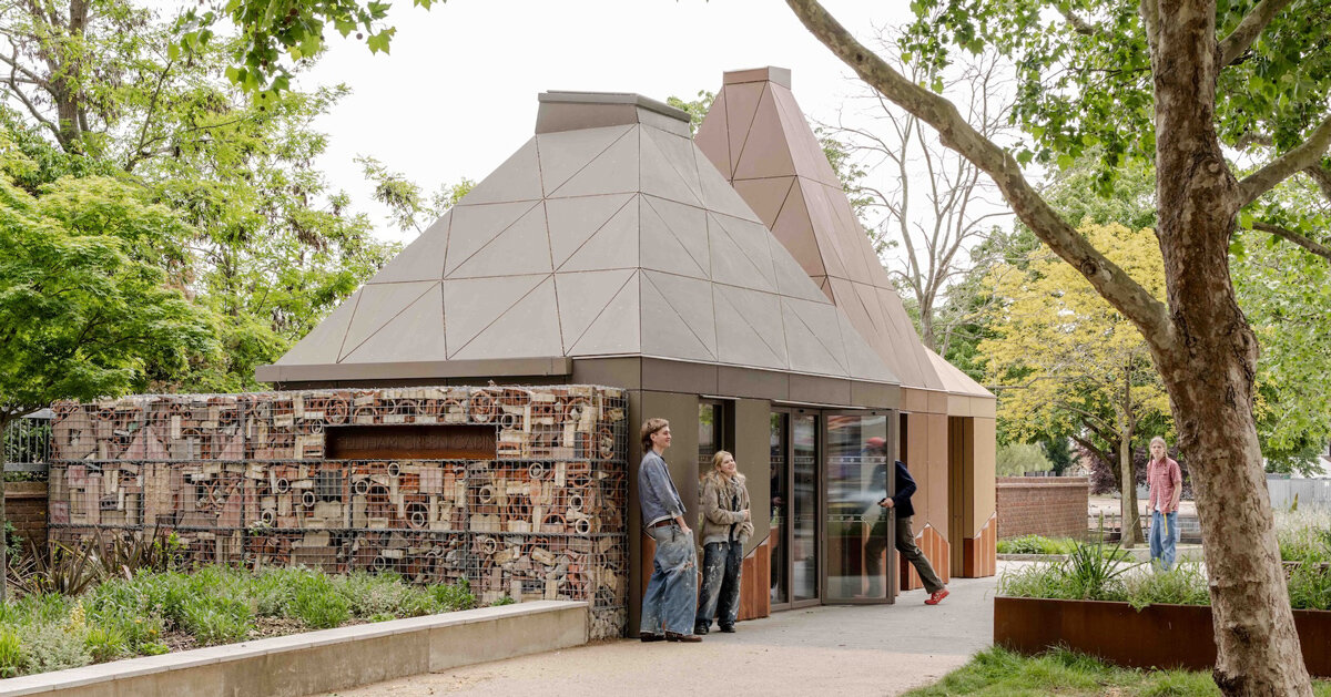 three conical timber roofs crown open community cabin in south london