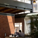 © Arch-Exist Community Canteen No. 11, Aranya Qinhuangdao / Verse Design - Interior Photography, Lighting, Glass, Chair, Beam