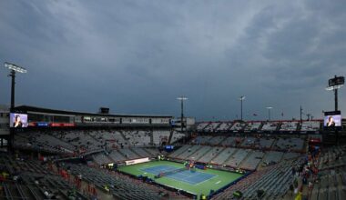 Rain forces postponement of Montreal quarter-finals matches to Tuesday