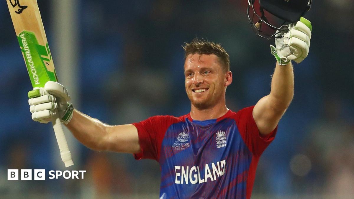 Screenshot of Jos Buttler at the point a bowler delivers