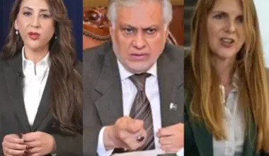 combined image of united states charg d affaires natalie baker left deputy prime minister and foreign minister ishaq dar middle and united kingdom high commissioner to pakistan jane marriott right photos file