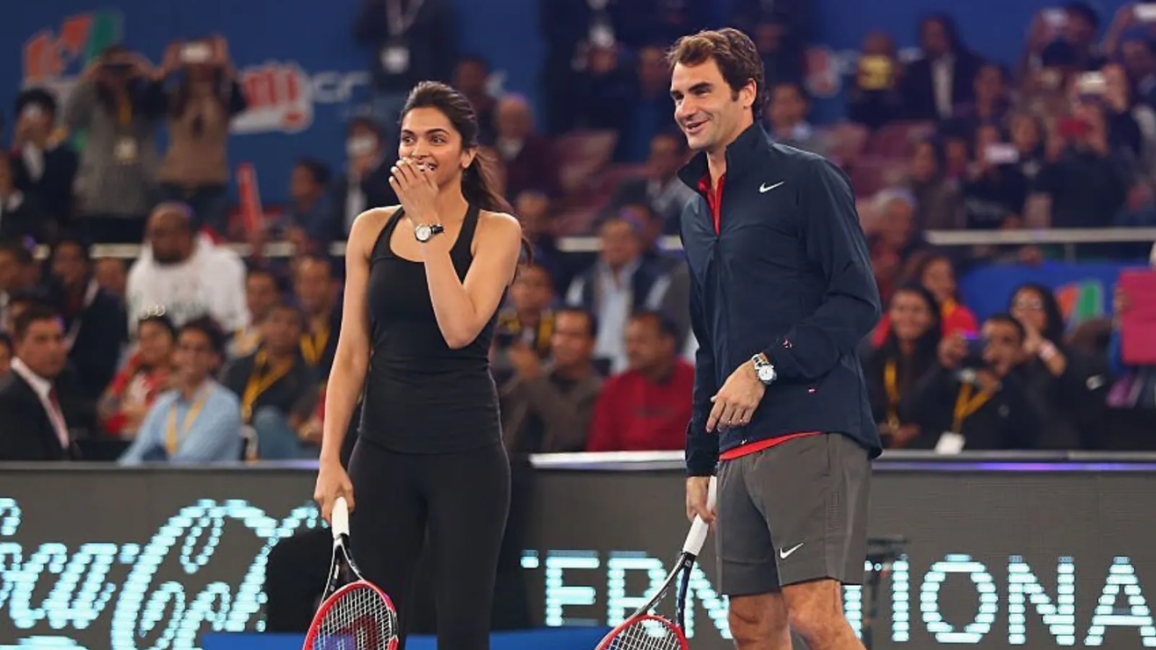 Deepika with tennis legend Roger Federer. Deepika with tennis legend Roger Federer.