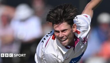 Brett Randell in action for Somerset in 2024