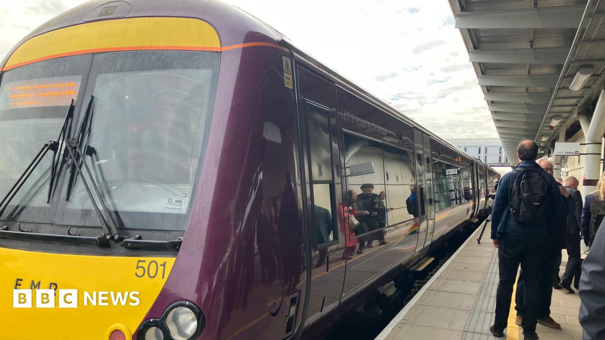 Train at a platform