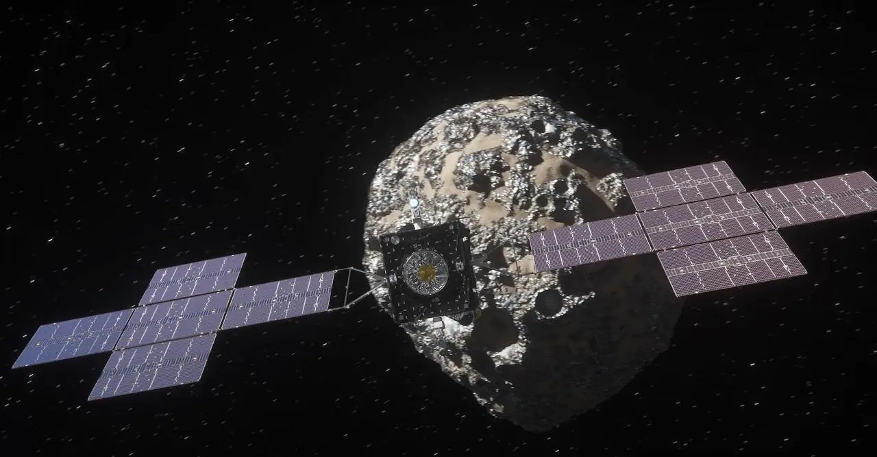 The Psyche spacecraft, en route to the asteroid of the same name