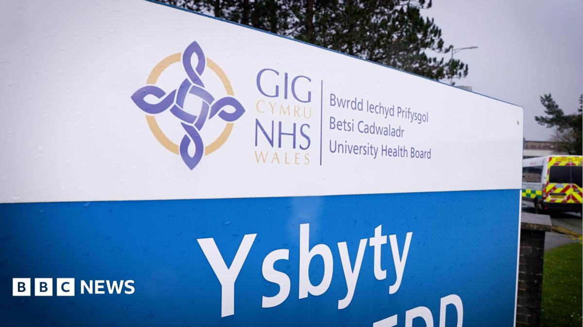 Betsi Cadwaladr University Health Board sign.