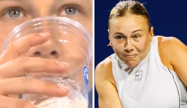 Tennis star accused of drinking beer during match before mystery is solved