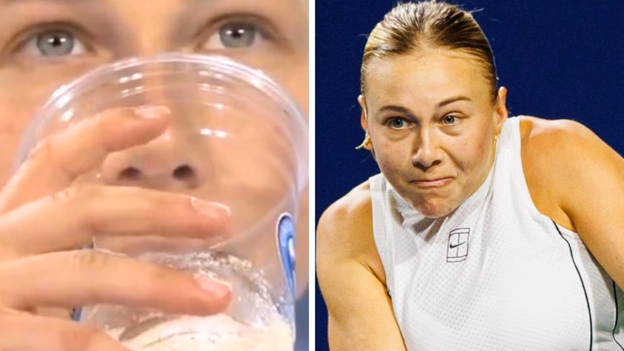 Tennis star accused of drinking beer during match before mystery is solved