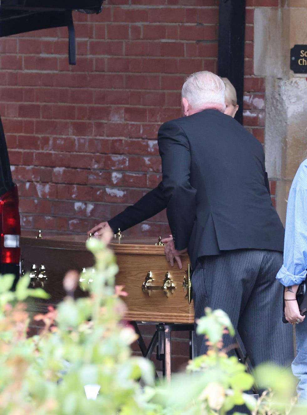 EMBARGOED 20/8/2026 1930 Coffin scene for EastEnders a mystery coffin is pulled out of a hearse in eastenders filming