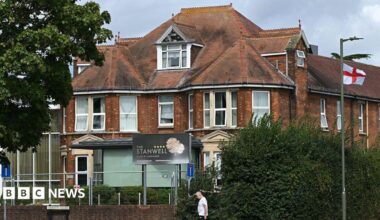 The Stanwell Hotel, believed to be housing asylum seekers, is pictured in Stanwell, west London on August 27, 2025.