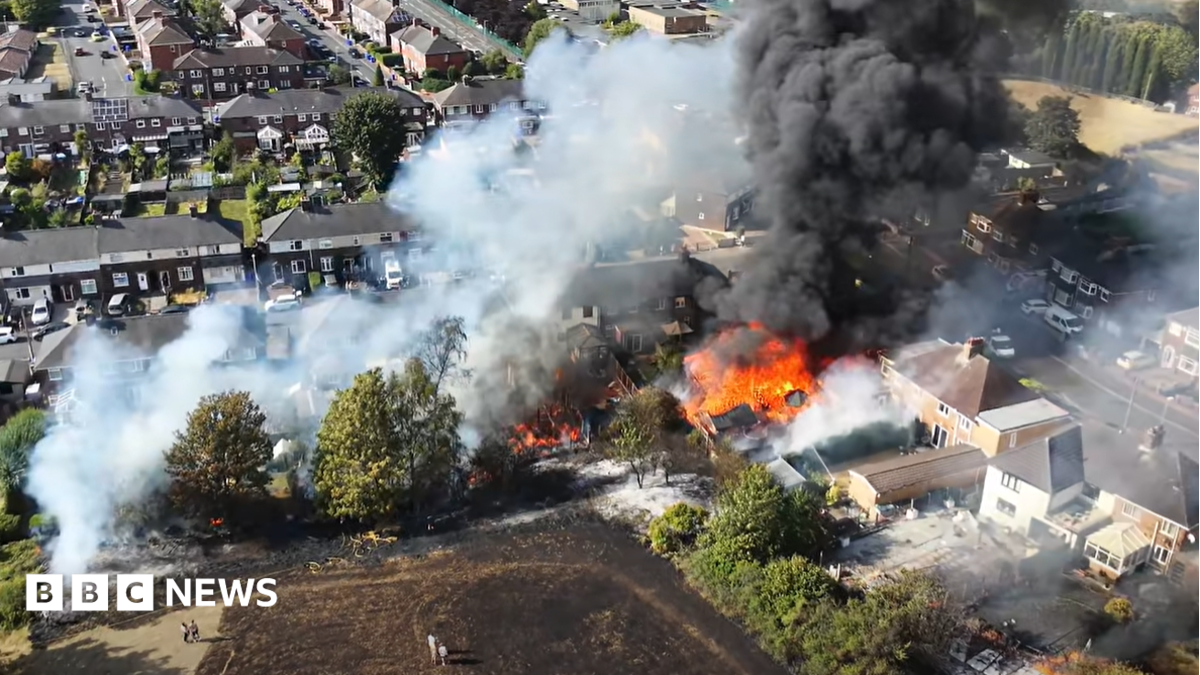 Homes on fire as blazes rage across the West Midlands