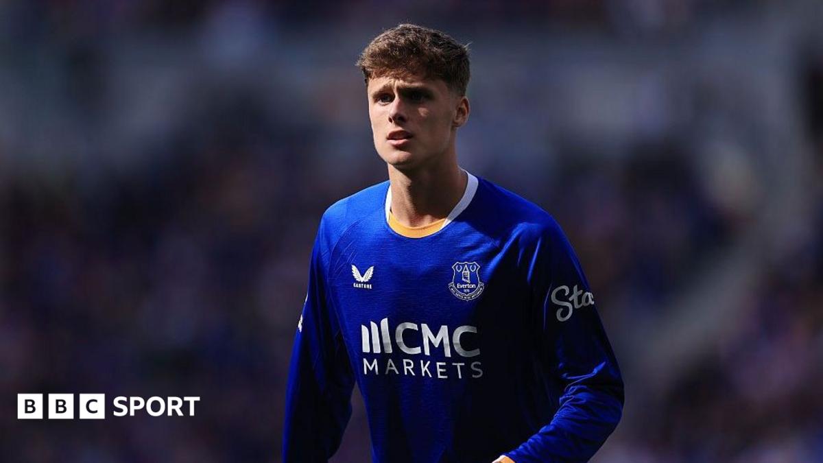 Harrison Armstrong in action for Everton against Crystal Palace in the Premier League