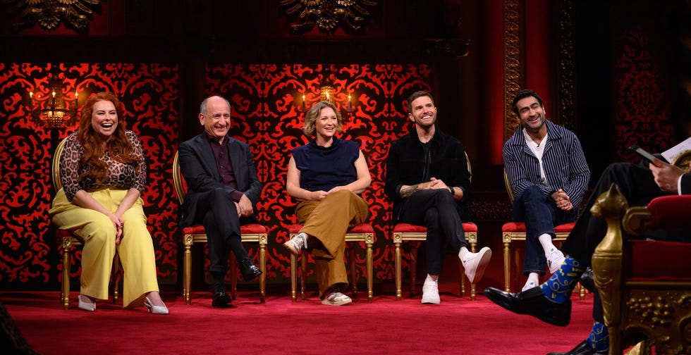 Amy Gledhill, Armando Iannucci, Joanna Page, Joel Dommett, Kumail Nanjiani, Taskmaster season 21 amy gledhill, armando iannucci, joanna page, joel dommett, kumail nanjiani, taskmaster season 21