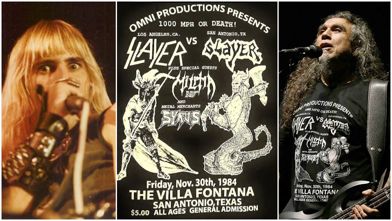 San Antonio Slayer&rsquo;s Steve Cooper and Slayer&rsquo;s Tom Araya