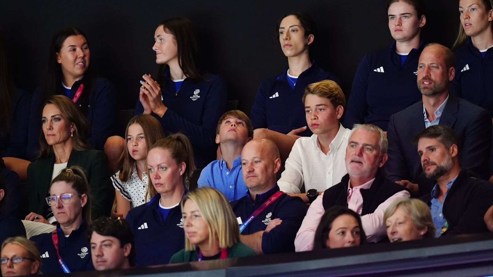 William and Kate joined by children as they watch Commonwealth Games action