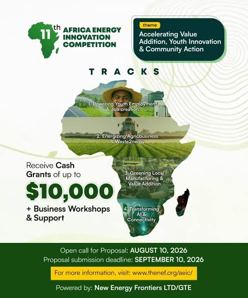 Call For Applications: Africa Energy Innovation Competition 2026 | Up