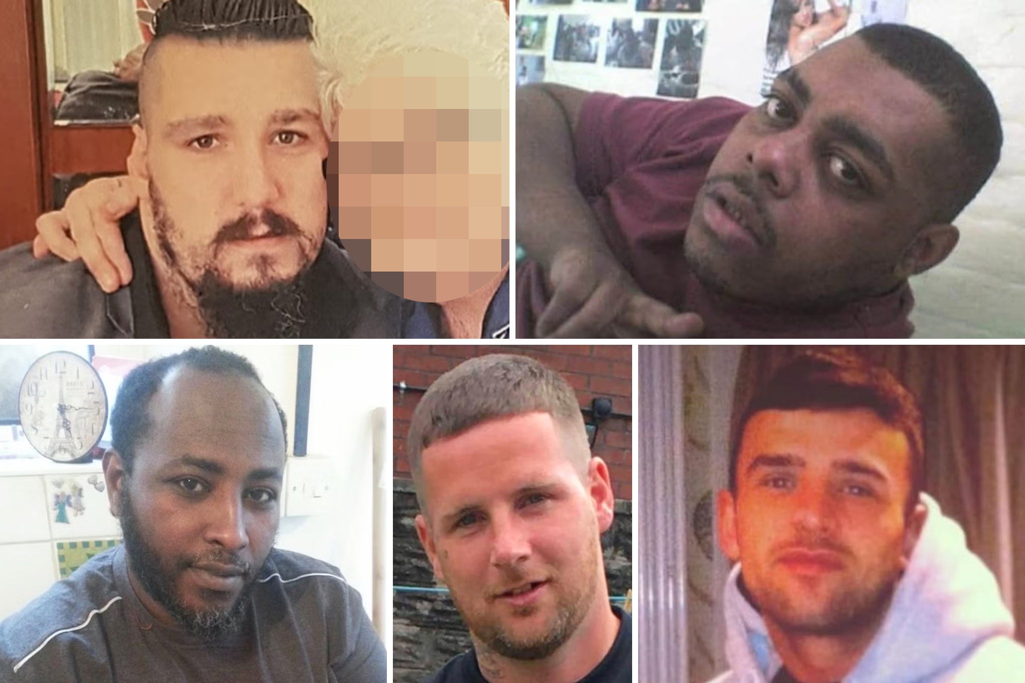 Clockwise from top: Wayne Williams, Leroy Douglas, Josh Mcrae, Shaun Lloyd and Abdullahi Suleman