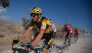 2020 Strade Bianche: Wout van Aert en route to victory