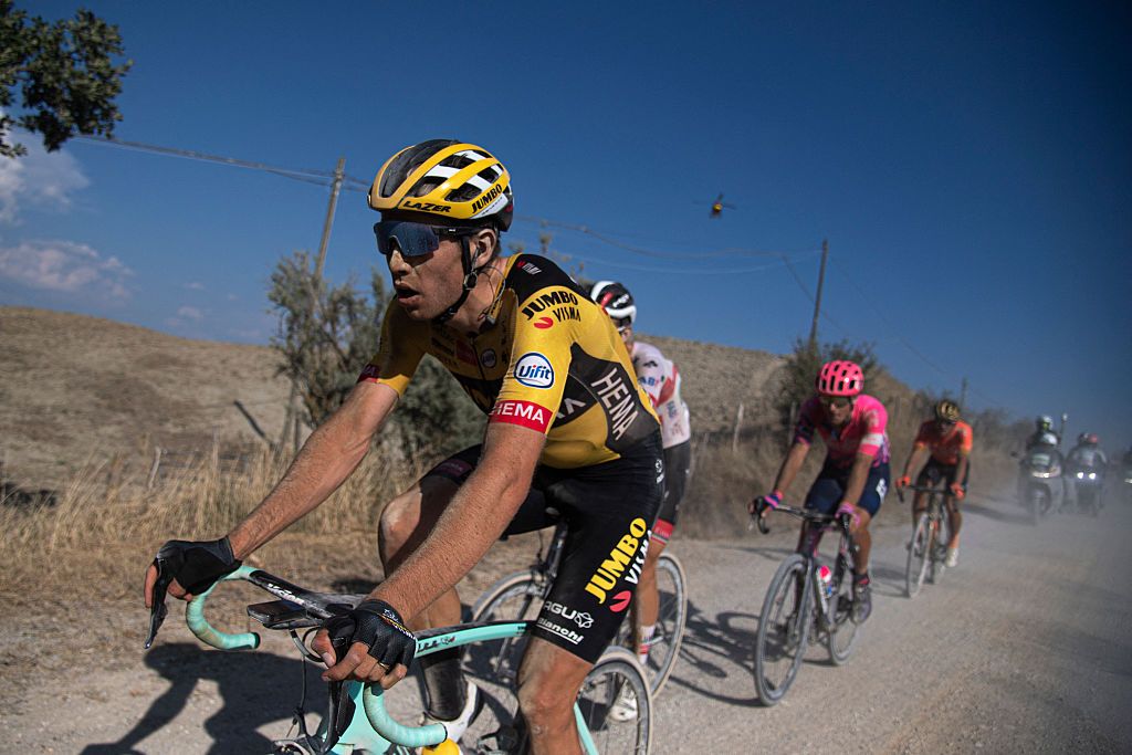 2020 Strade Bianche: Wout van Aert en route to victory