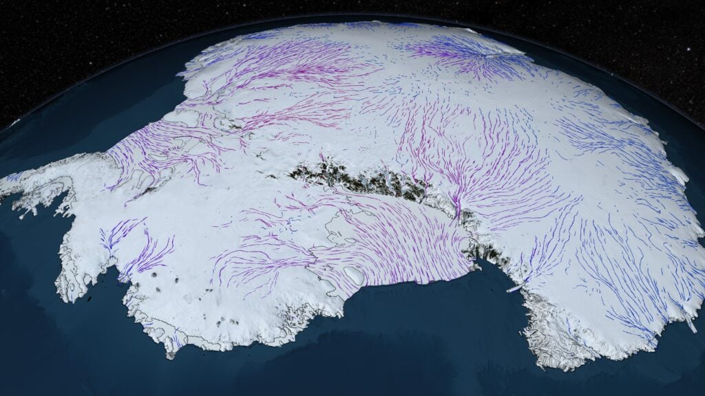 Antarctica developed a continental-scale ice sheet 34 million years ago while Earth was about 5°C warmer than today — helped by slow-moving mantle waves that had spent more than 100 million years lifting its interior high enough for permanent ice to survive.