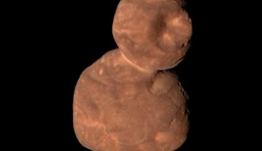 NASA’s New Horizons spacecraft flew past Pluto in 2015 and kept going, and in January 2019 it photographed a small icy world called Arrokoth four billion miles from the Sun, the most distant object ever visited, shaped like two snowballs gently stuck together since the solar system’s birth
