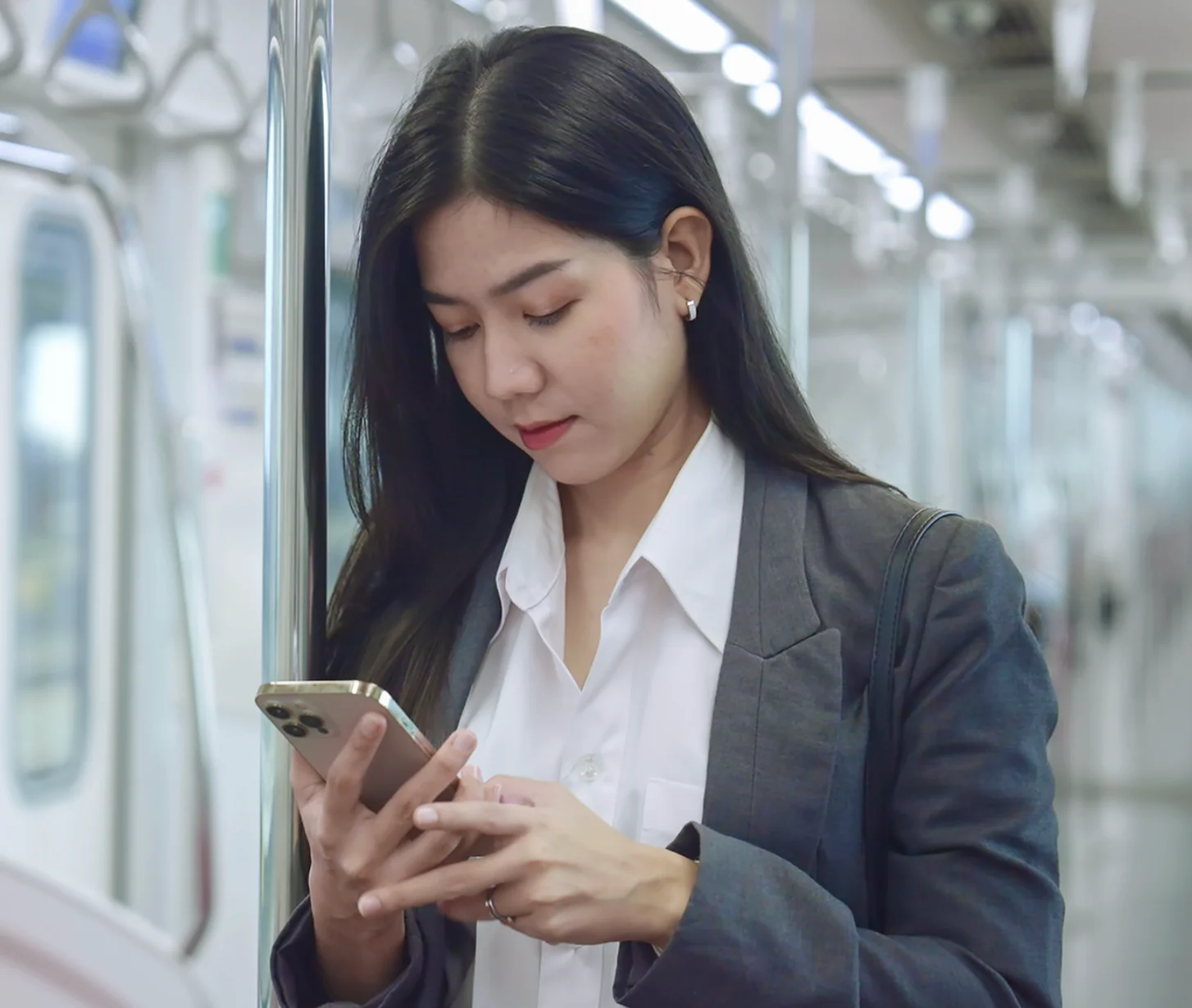 Phone on train