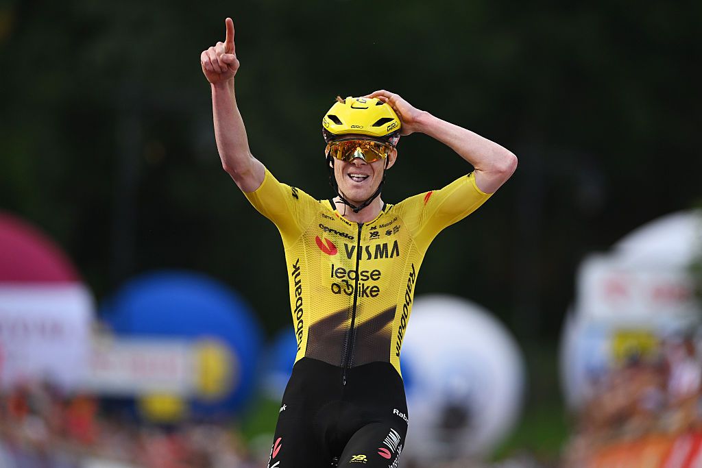 Louis Barre (Visma - Lease a Bike) wins stage 6 of the 2026 Tour de Pologne in Bukowina Tatrzanska. (Photo by Luc Claessen/Getty Images)