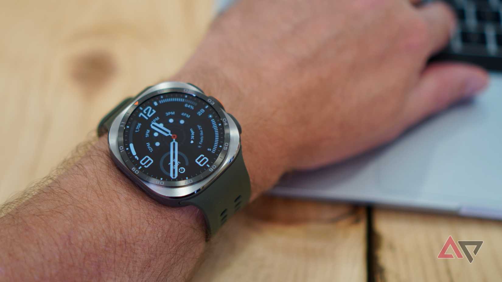 A person wearing the Samsung Galaxy Watch Ultra 2
