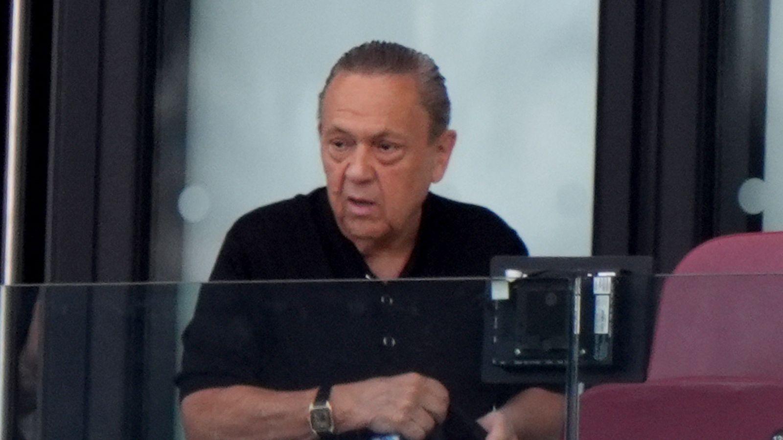 Former West Ham United chairman David Sullivan attended the Carabao Cup first-round tie against Portsmouth at the London Stadium