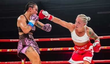 Dina Thorslund (right) ended Cherneka Johnson's undisputed run to become world champion again (Image credit: MVP)