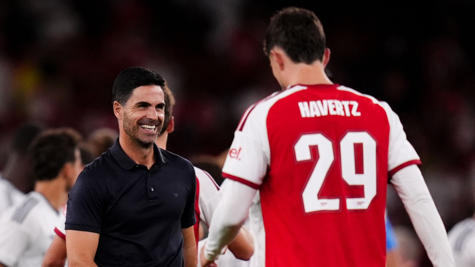 Mikel Arteta was all smiles after the friendly against Como