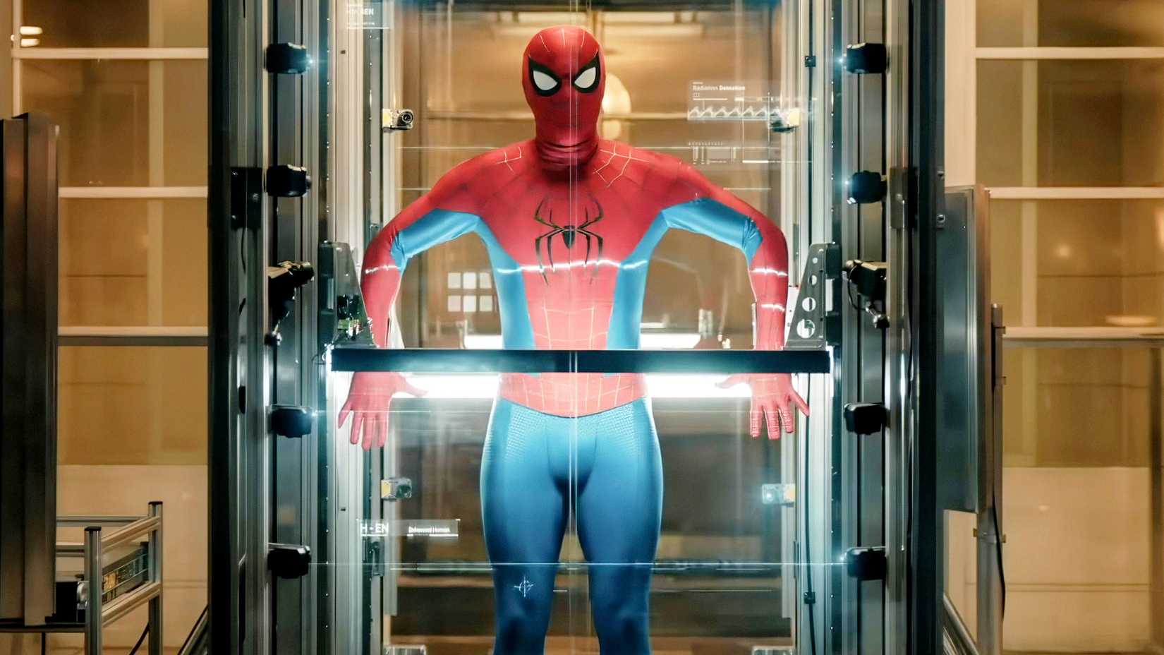 Spider-Man being scanned in Spider-Man Brand New Day