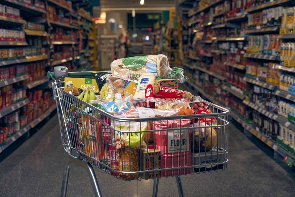 Supermarket grocery trolley