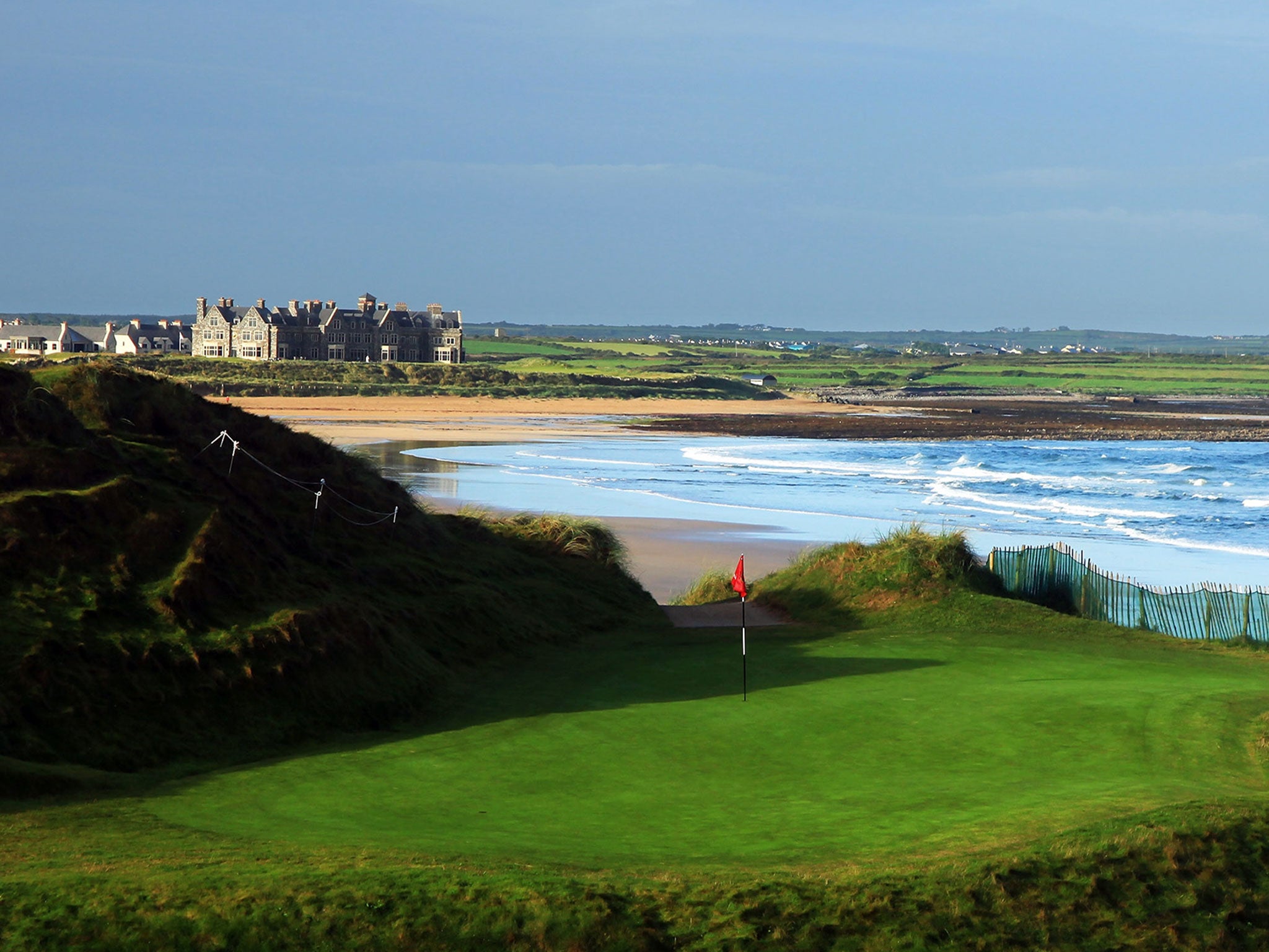The Trump International Golf Links and Hotel in Doonbeg, Ireland, which the president acquired in 2014 and claims has ‘revitalized’ the community