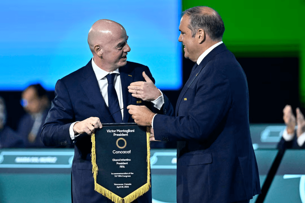 \u200bGianni Infantino and \u200bVictor Montagliani