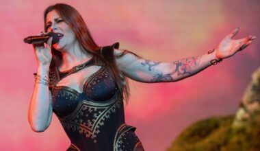 Floor Jansen of Nightwish onstage in 2018