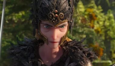 stop motion animated figure of a women in battle gear, looking fierce