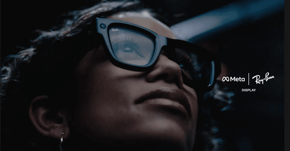 Woman wearing second generation Ray-Ban Meta glasses