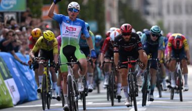 Renewi Tour: Jasper Philipsen wins overall title with hat trick of sprint victories on stage 5