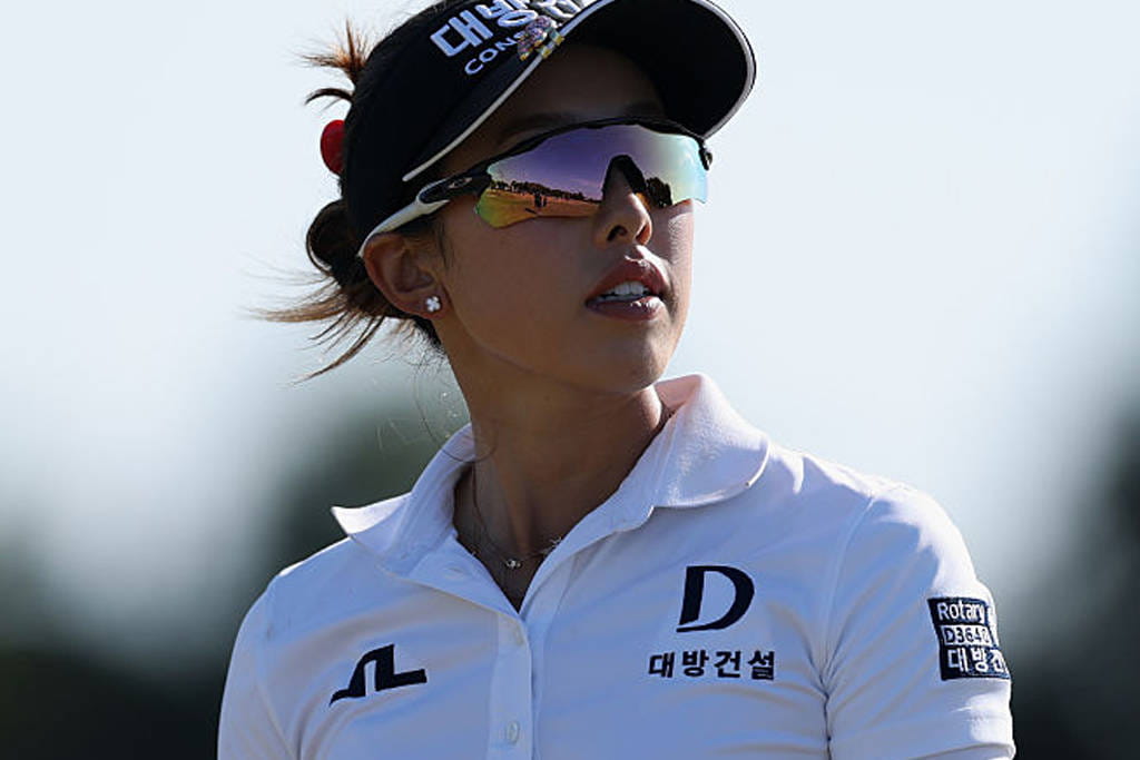 Yealimi Noh in action during the third round of the AIG Women