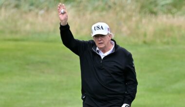 Presidential talks wedged within Trump's golf appearance