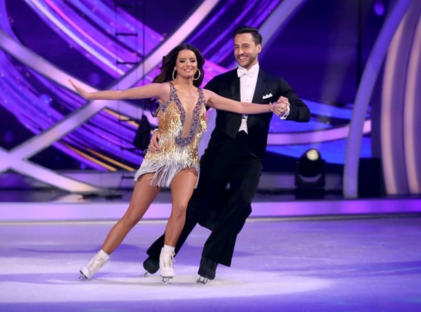 Maura Higgins and Alexader Demetriou during the Dancing On Ice 2019